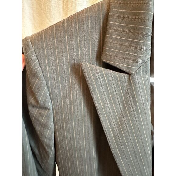 Antonio Melani Blazer‎ Jacket Women 0 Brown Gold Pinstripe Party Career Workwear - Picture 3 of 9